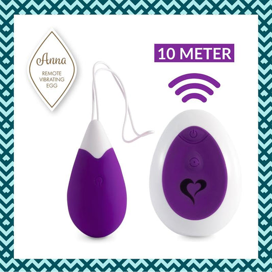 Anna Vibrating Egg with Remote Control Deep Purple