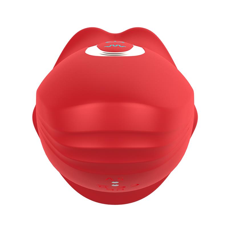 Ember Licking and Vibrating Mouth Shape Massager USB Silicone