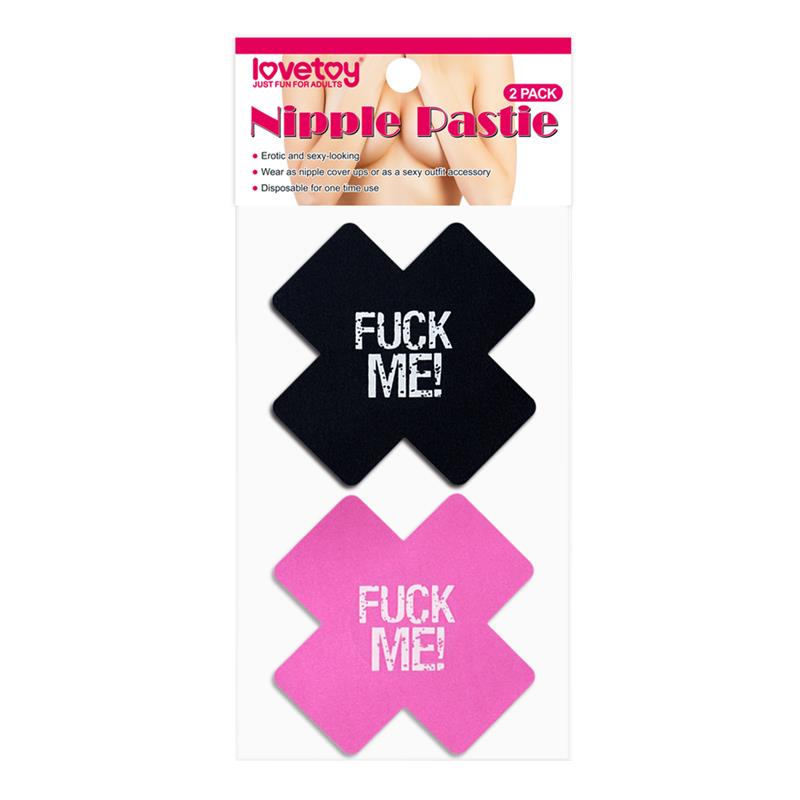 Pack Nipple Covers Cross Black and Pink FUCK ME