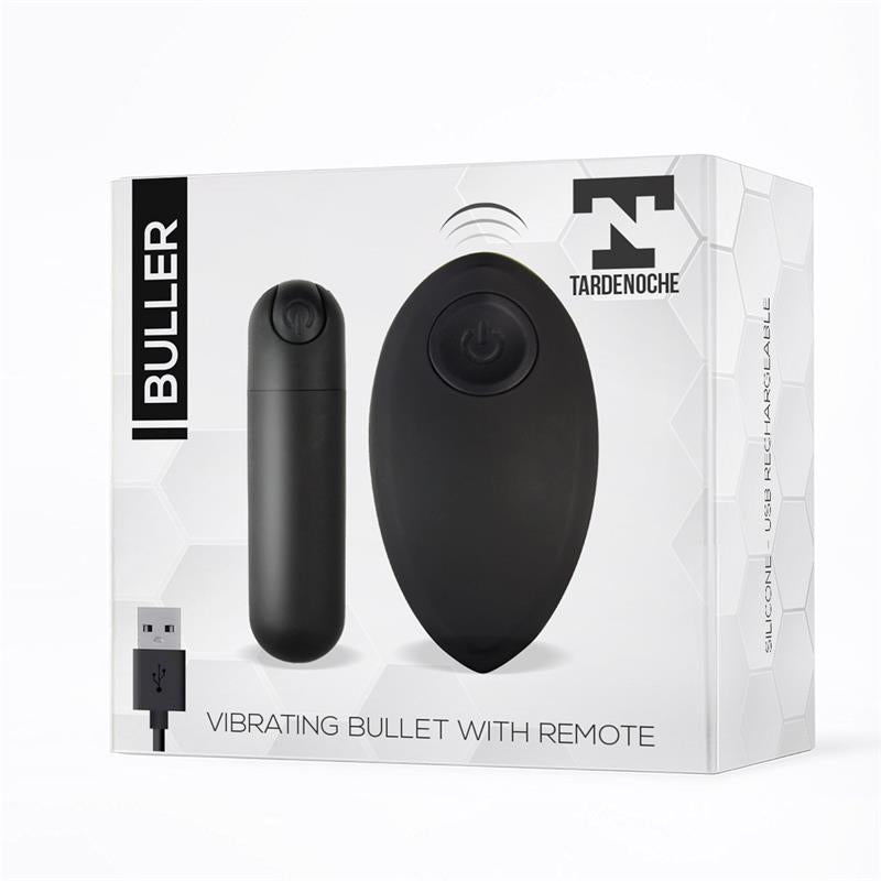 Buller Vibrating Bullet Remote Control USB Silicone Black