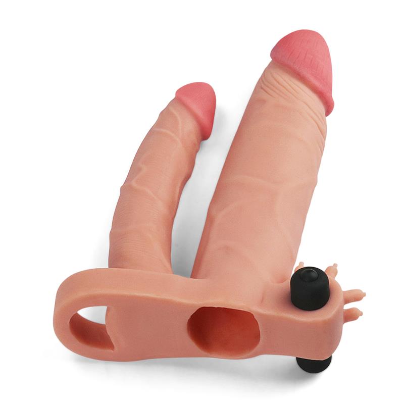 Vibrating Double Penis Sleeve with Vibration 1