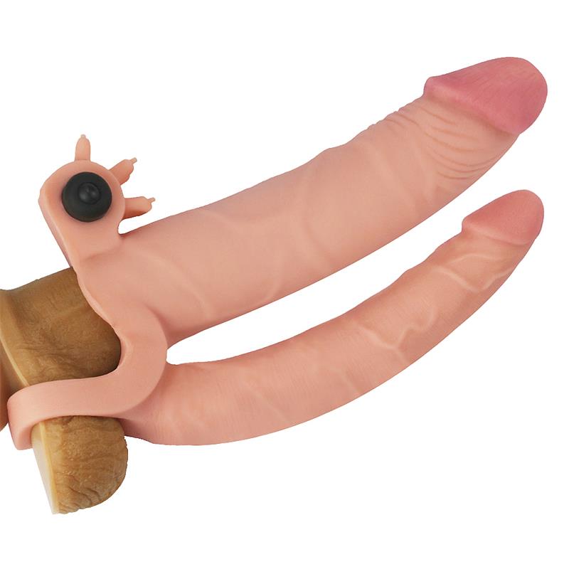 Vibrating Double Penis Sleeve with Vibration 1