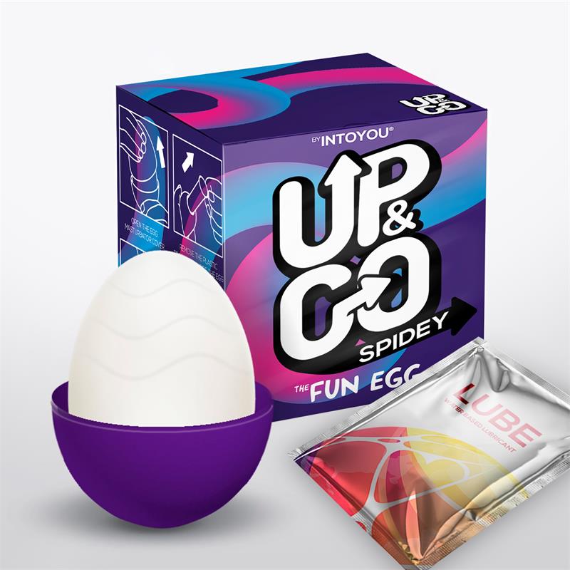 Spidey Masturbator Egg Elastic Silicone Purple