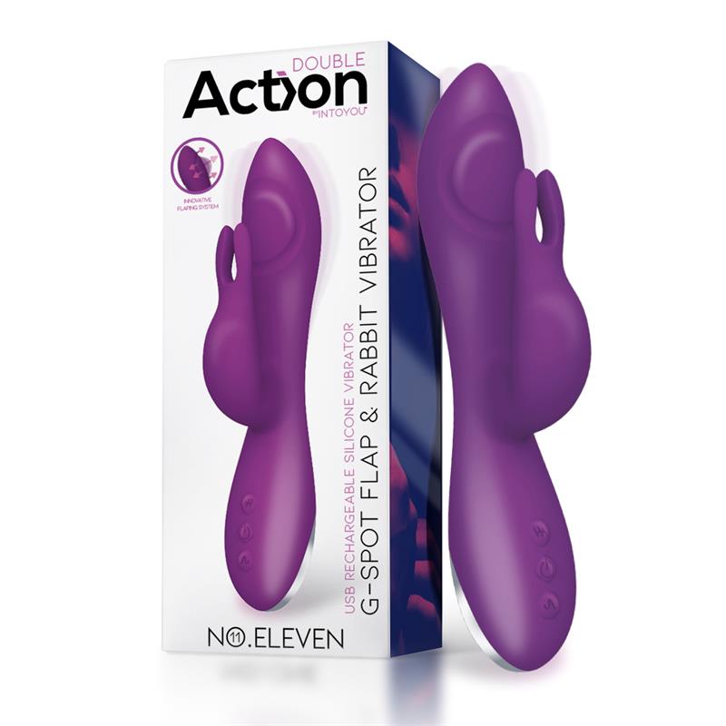 No Eleven Vibrator with Bunny G Spot and Pulse Function Magnetic USB Silicone