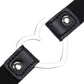 Collar with Heart Shaped Hoop Adjustable 415 cm Black