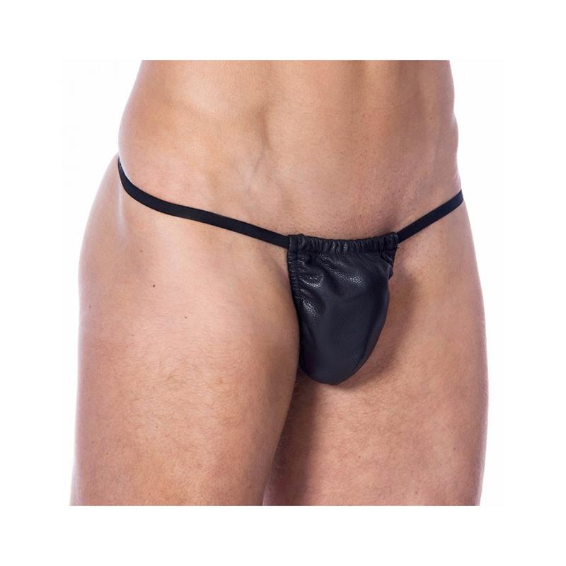 Leather G string Elastic One size