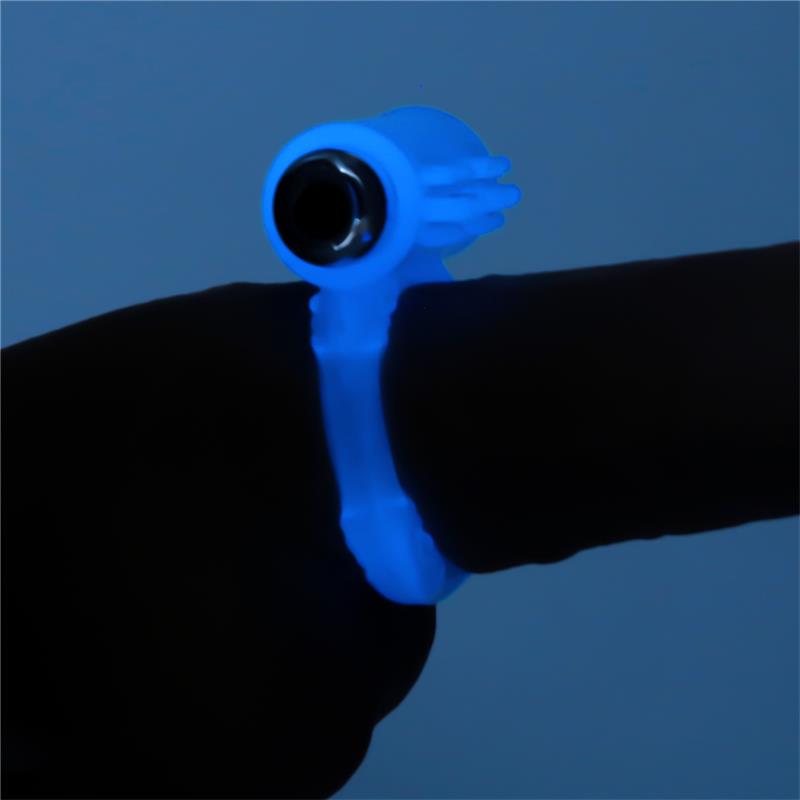 Lumino Play Vibrating Penis Ring Blue Light