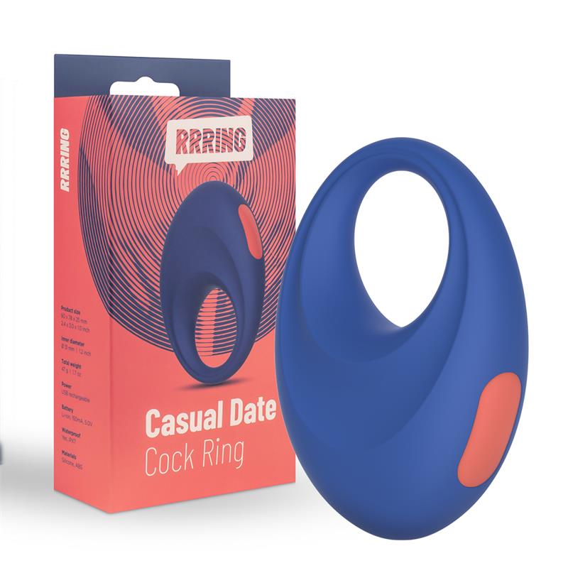 Rring Casual Date Penis ring with Vibration USB Silicone