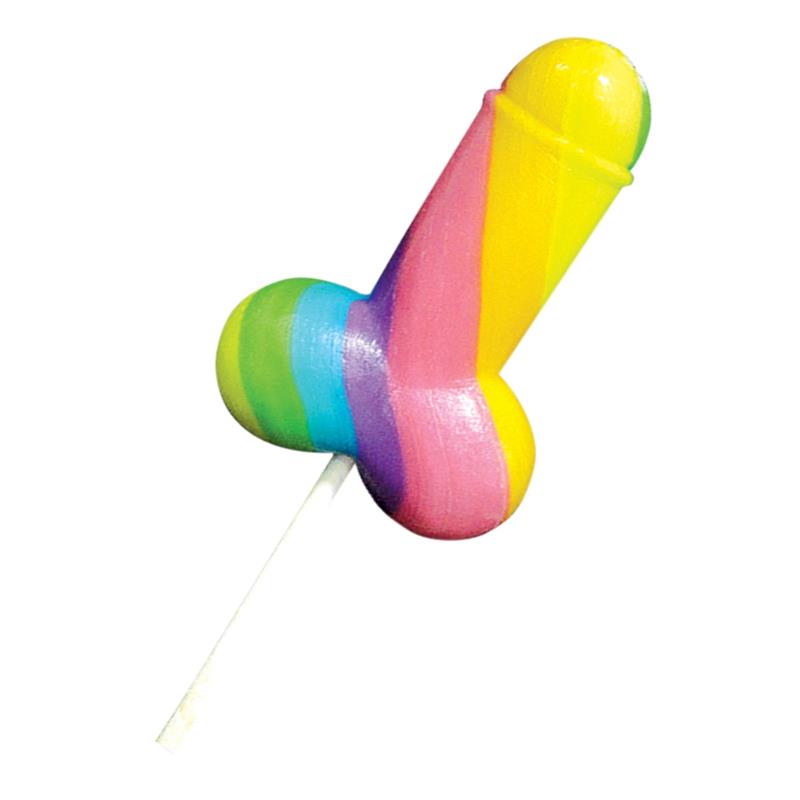 Rainbow Penis Shaped Lollipop