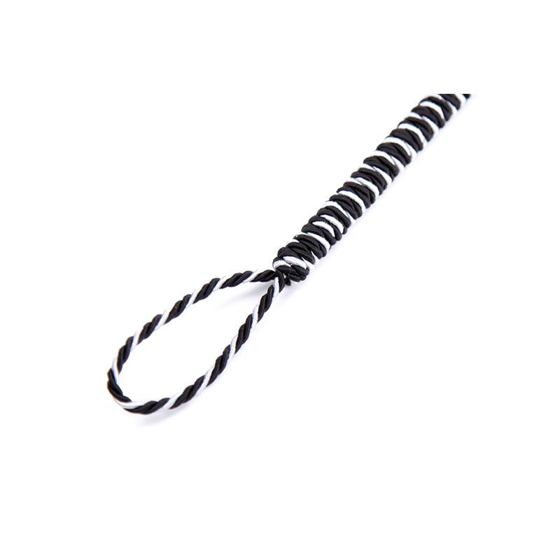 Feather Tickler with Wrapped 46 cm Black White