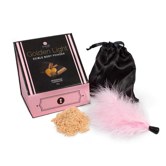 100 Edible Powder Kit and Feather Tickler Chocolate Cinnamon and Ginger Flavor