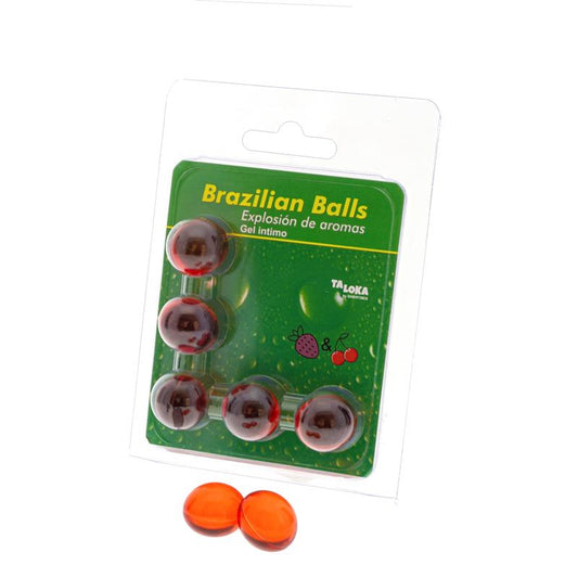 Set 5 Brazilian Balls Strawberry and Cherry Flavor