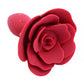 Rose Silicone Butt Plug Red