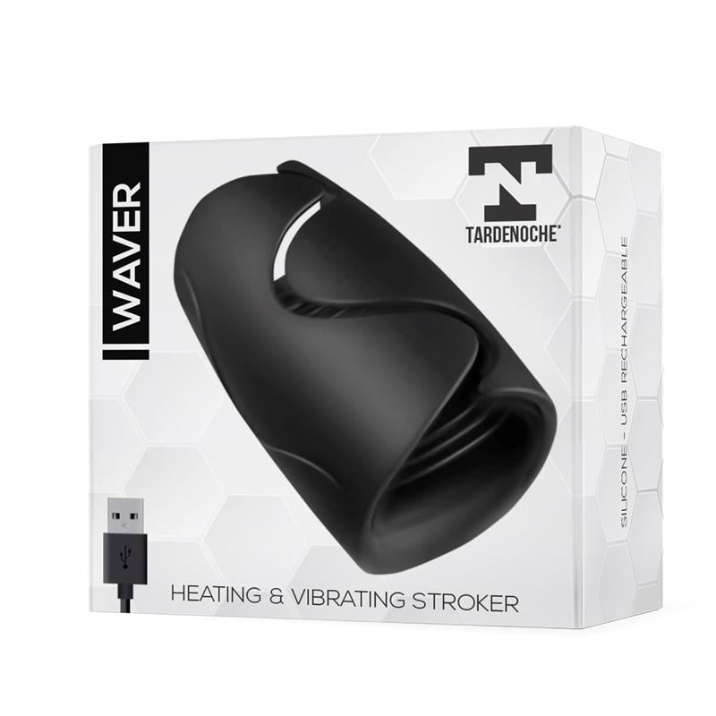 Waver Male Masturbator Heat and Vibration Function Flexible USB Silicone