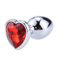 Heart Shaped Butt Plug Red Scarlet Size S