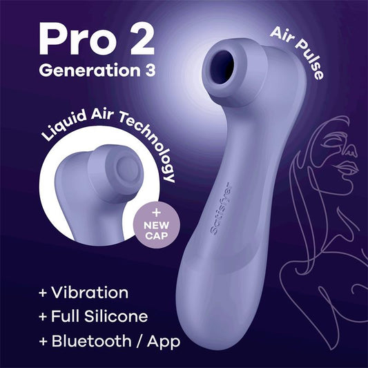 Pro 2 Genera 3 Liquid Air Technology Suction and Vibration APP Connect Lilac