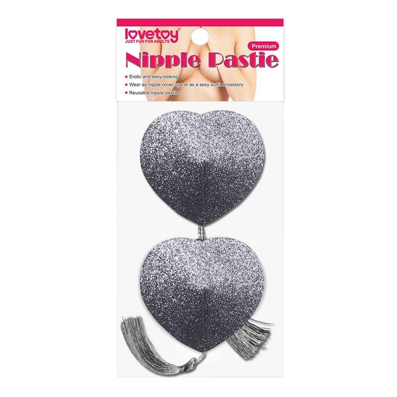 Nipple Covers Reusable Silver Glitter