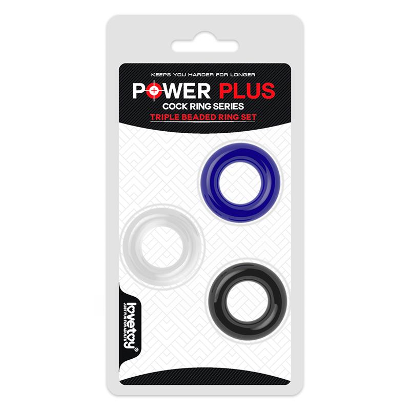 Pack of 3 Penis Ring Power Plus
