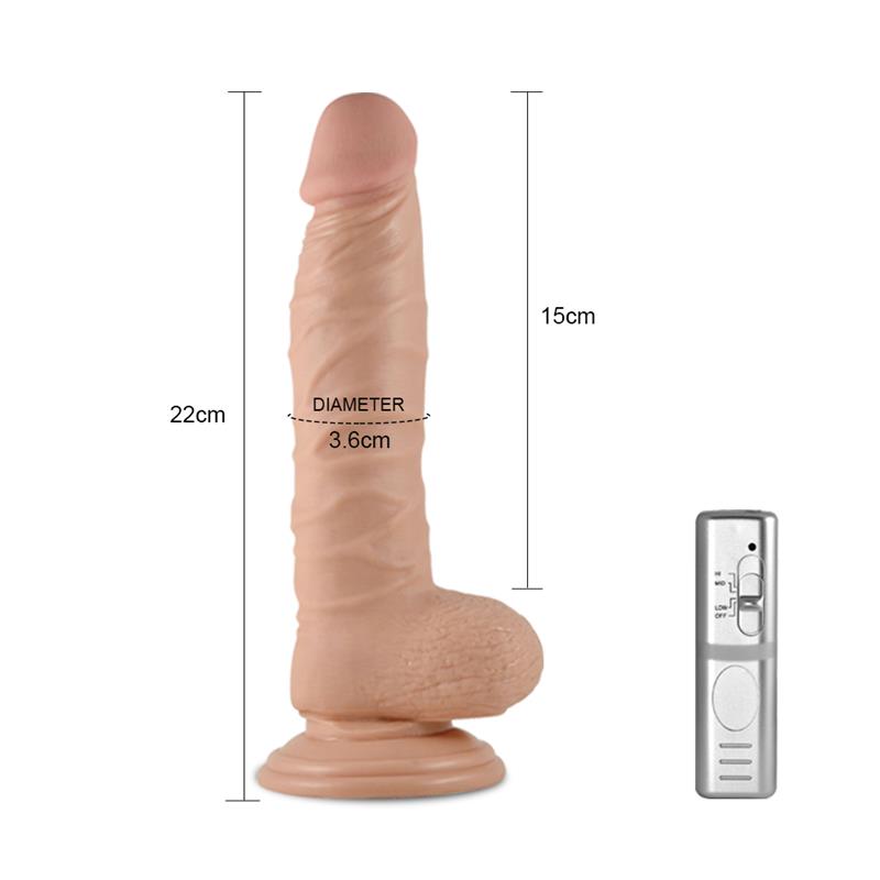 Dildo Real Extreme with Vibration 85 Flesh