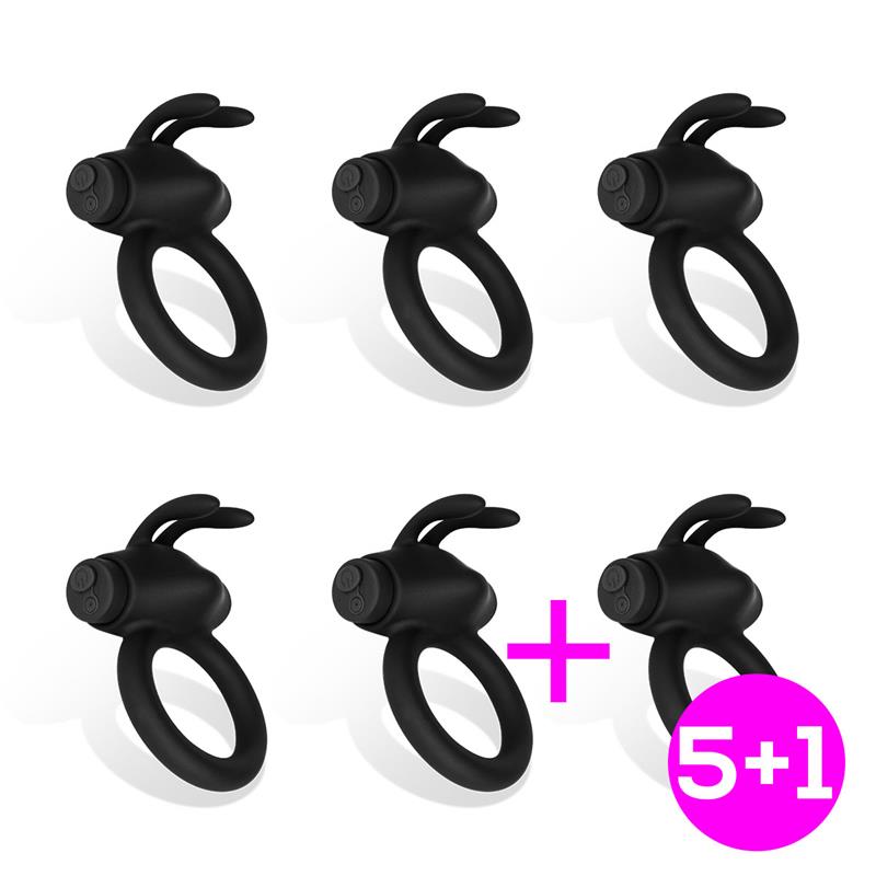Pack 5 1 Nepture Vibrating Ring Silicone Rechargeable USB