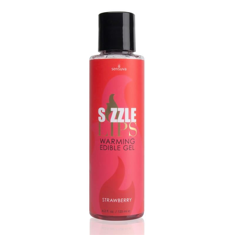 Sizzle Lips Edible Warming Gel Strawberry 125 ml